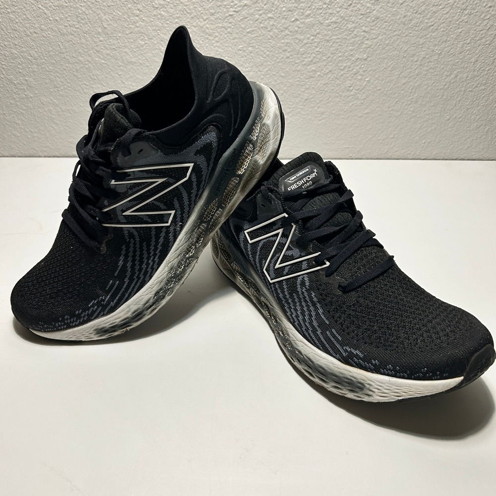 New Balance Fresh Foam 1080 v11 Running Shoes Black White M1080B11 Mens